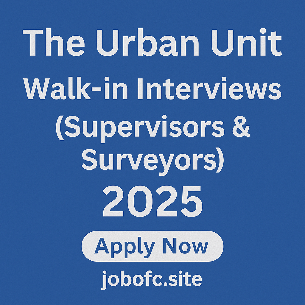 The Urban Unit - Walk-in Interviews